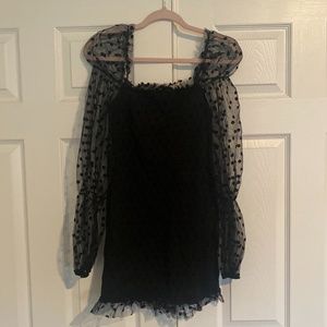 Black mini dress
